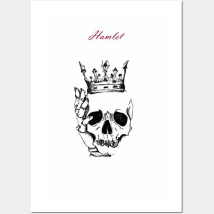 hamlet - skull wearing crown Posters and Art